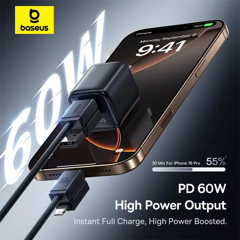 Baseus Versatile Two for Two Fast Charging Cable UC to CL 60W 0.6m Cosmic 1