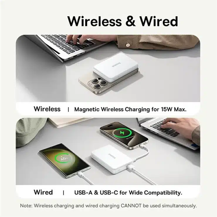 Baseus Wireless Power Bank Airpow 2 Qi2 Magnetic Power Bank 10000mAh With Cable P10080000123 00