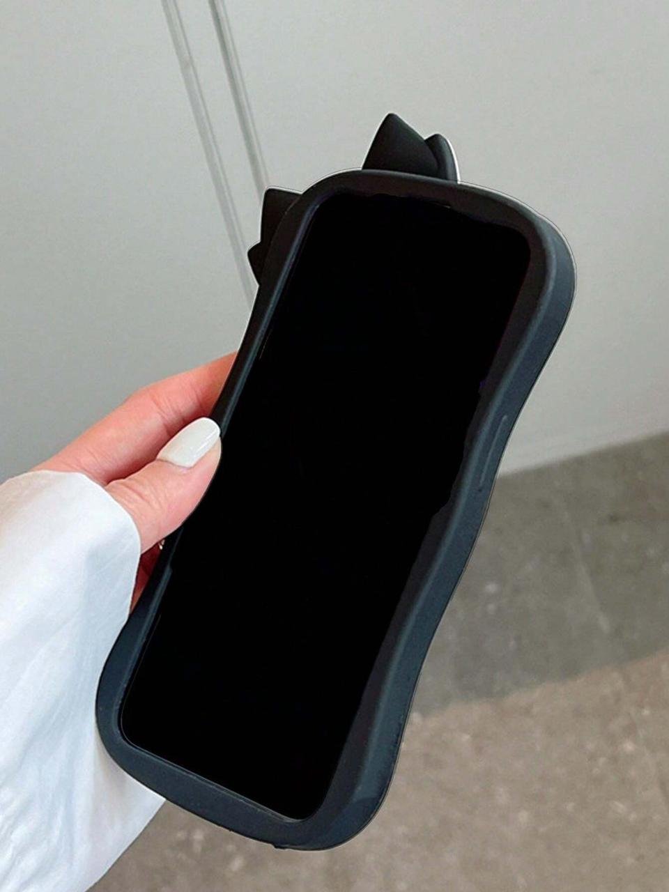 Black Love Bow 3D Phone Case for iPhone 2