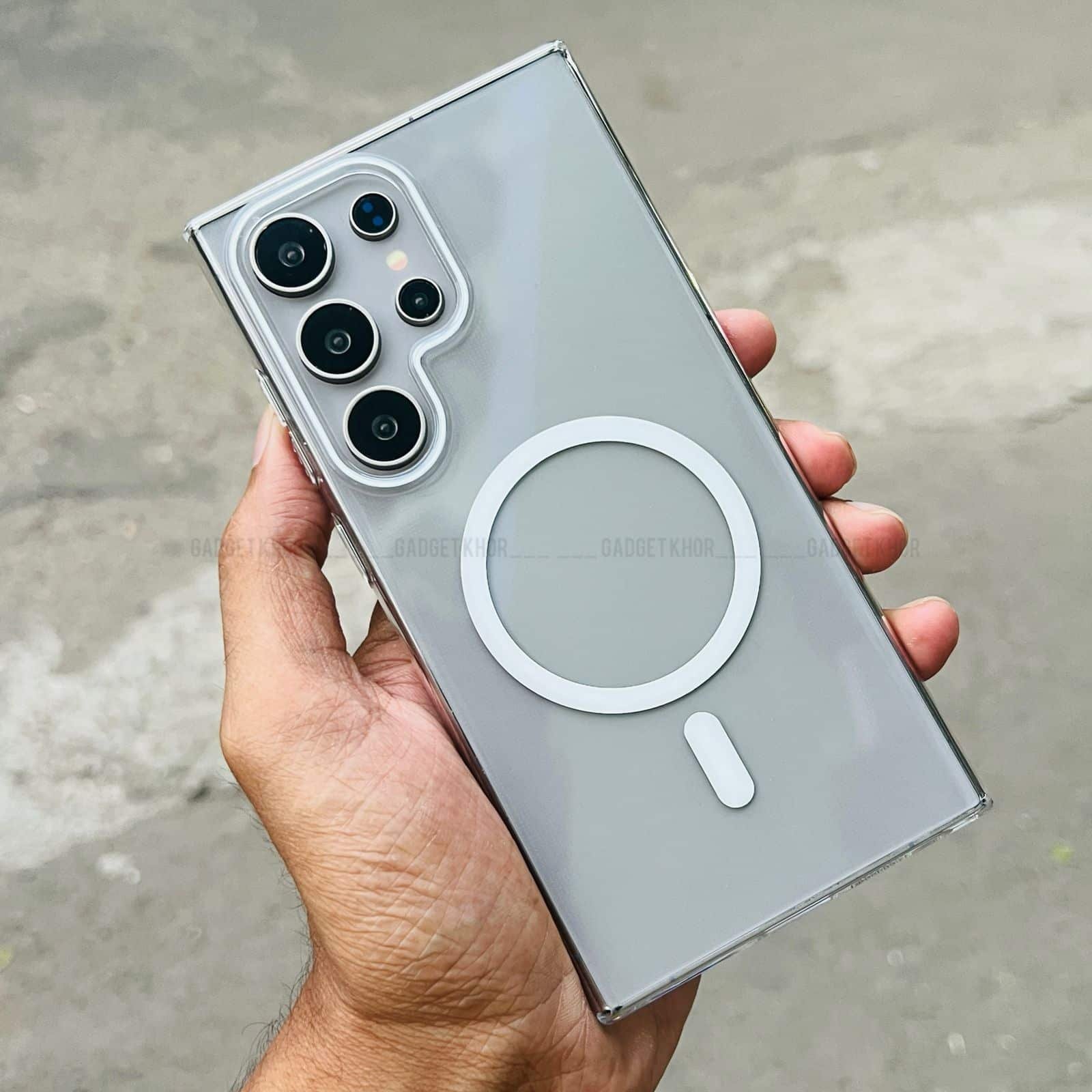 Crystal Transparent Slim Series Anti Yellow With Anti Bubble Protect Magasfe Case For Samsung 1