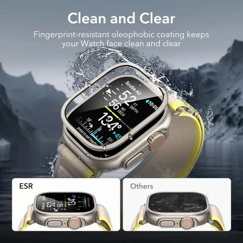ESR Armorite Screen Protector for iWatch Ultra 49mm – Titanium 2 Pack 1