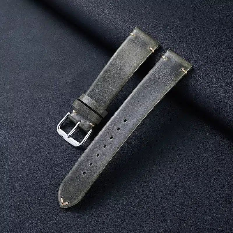 Genuine Leather Ultra Thin Watch Band for 22mm 4