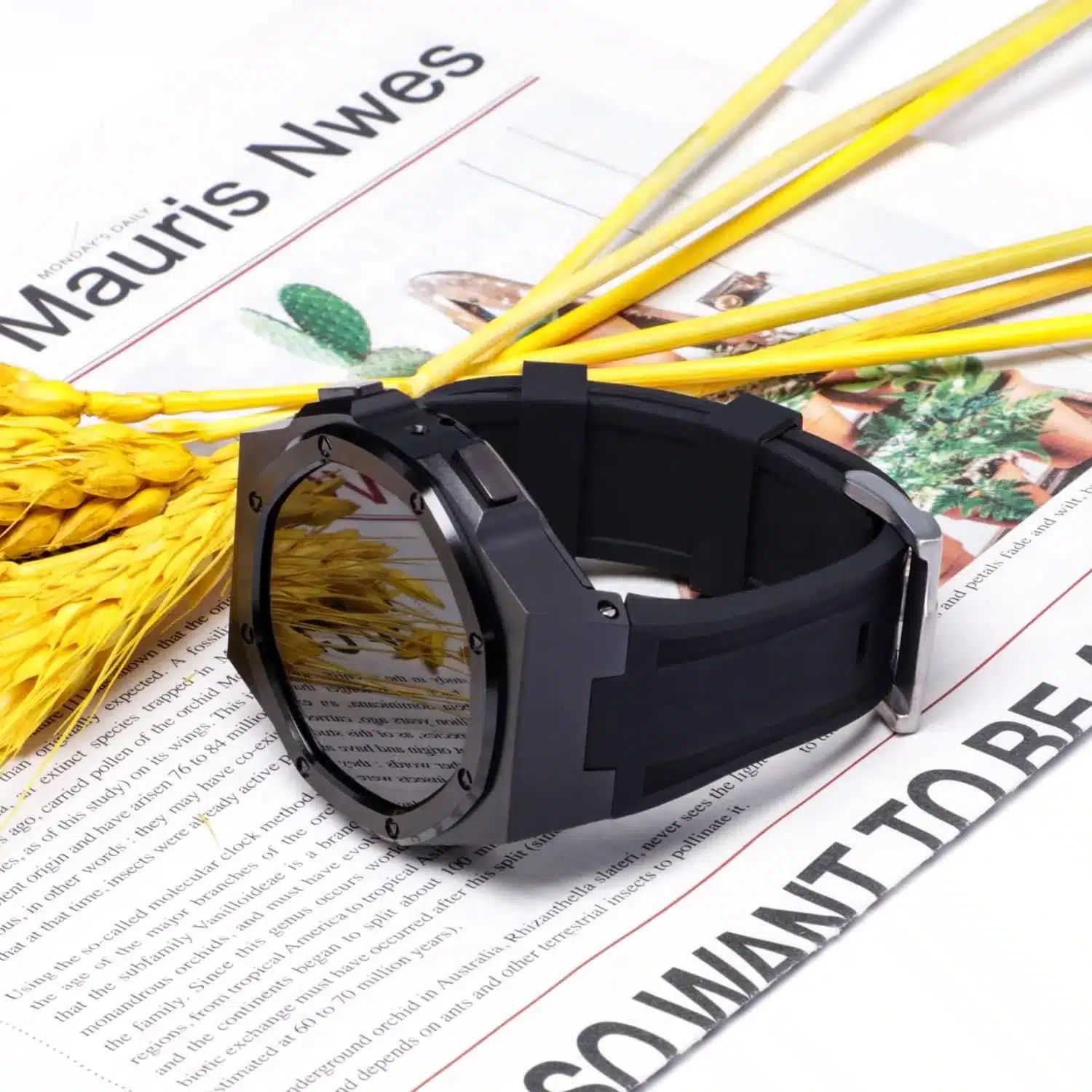 HUALIMEI Zinc Alloy Case with Liquid Silicone Band 44mm for Samsung Watch 4 5 5 Pro 6 1