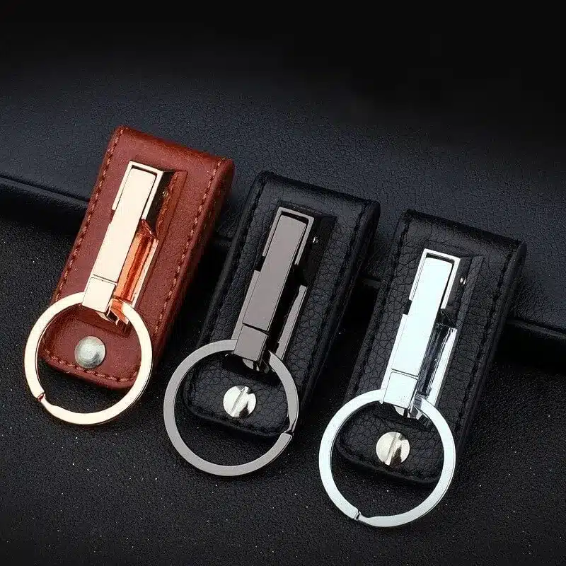 JOBON ZB 001 Leather Belt Loop Zinc Alloy Metal Keychain 3