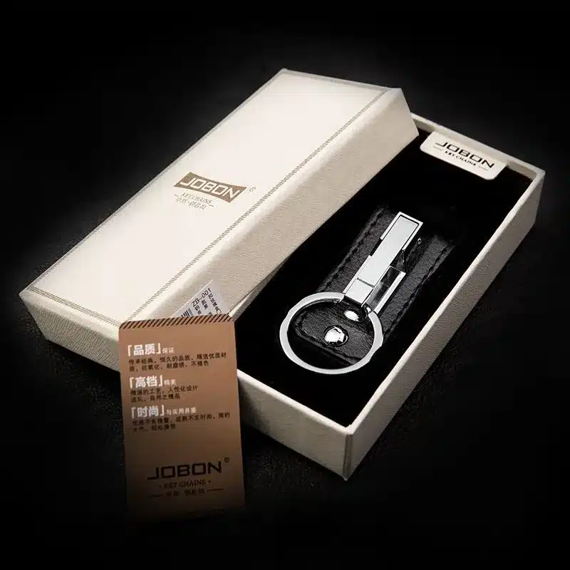 JOBON ZB 001 Leather Belt Loop Zinc Alloy Metal Keychain 5