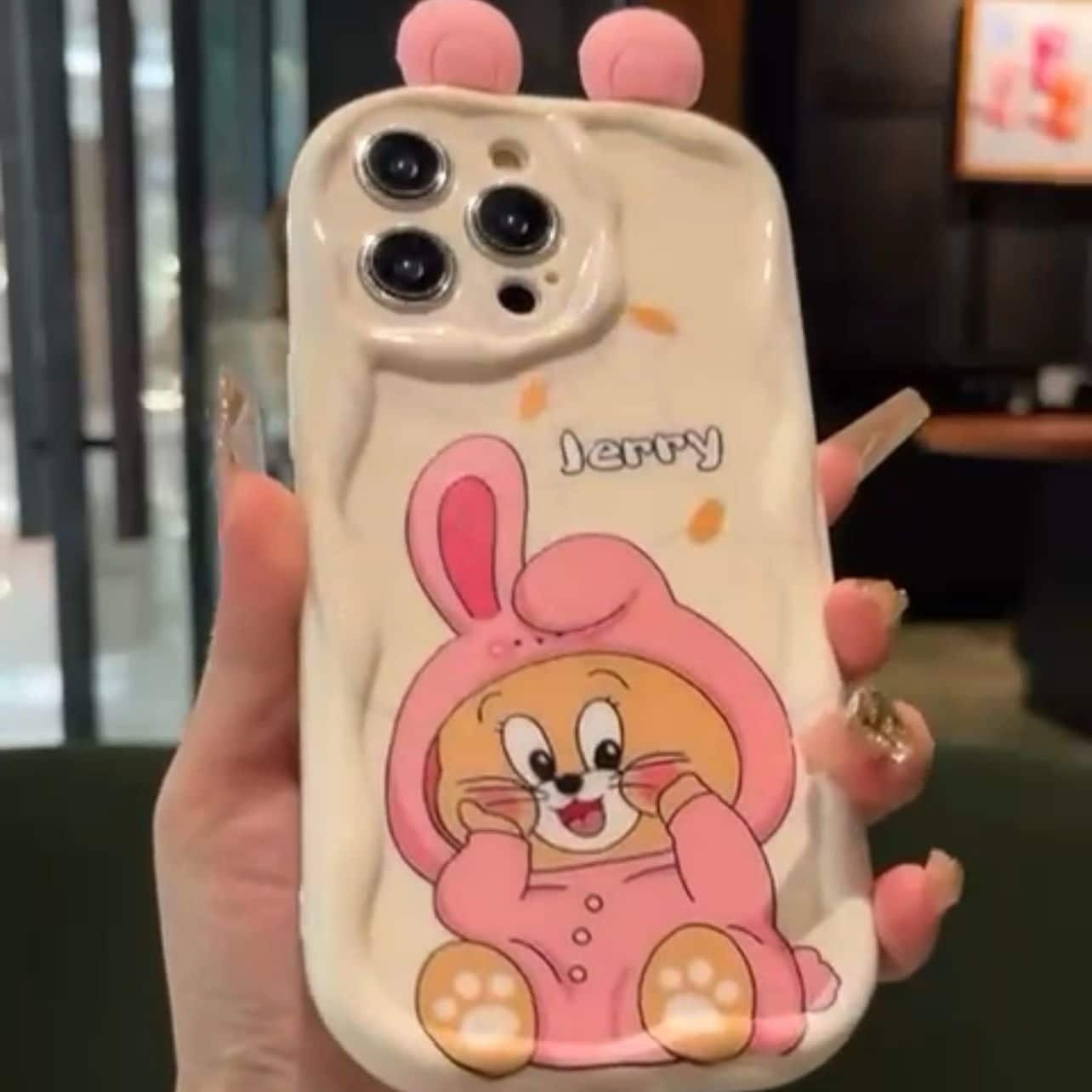 Jerry Soft Silicone Drop Resistant Couple Protective Case For iPhone 3