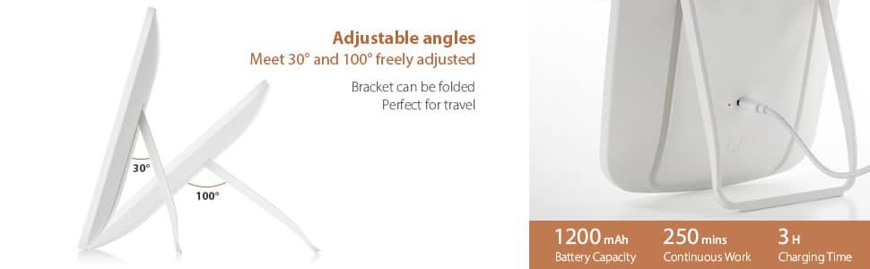 Jordan Judy Adjustable Brightness Lights Portable LED Makeup Mirror Lamp 2