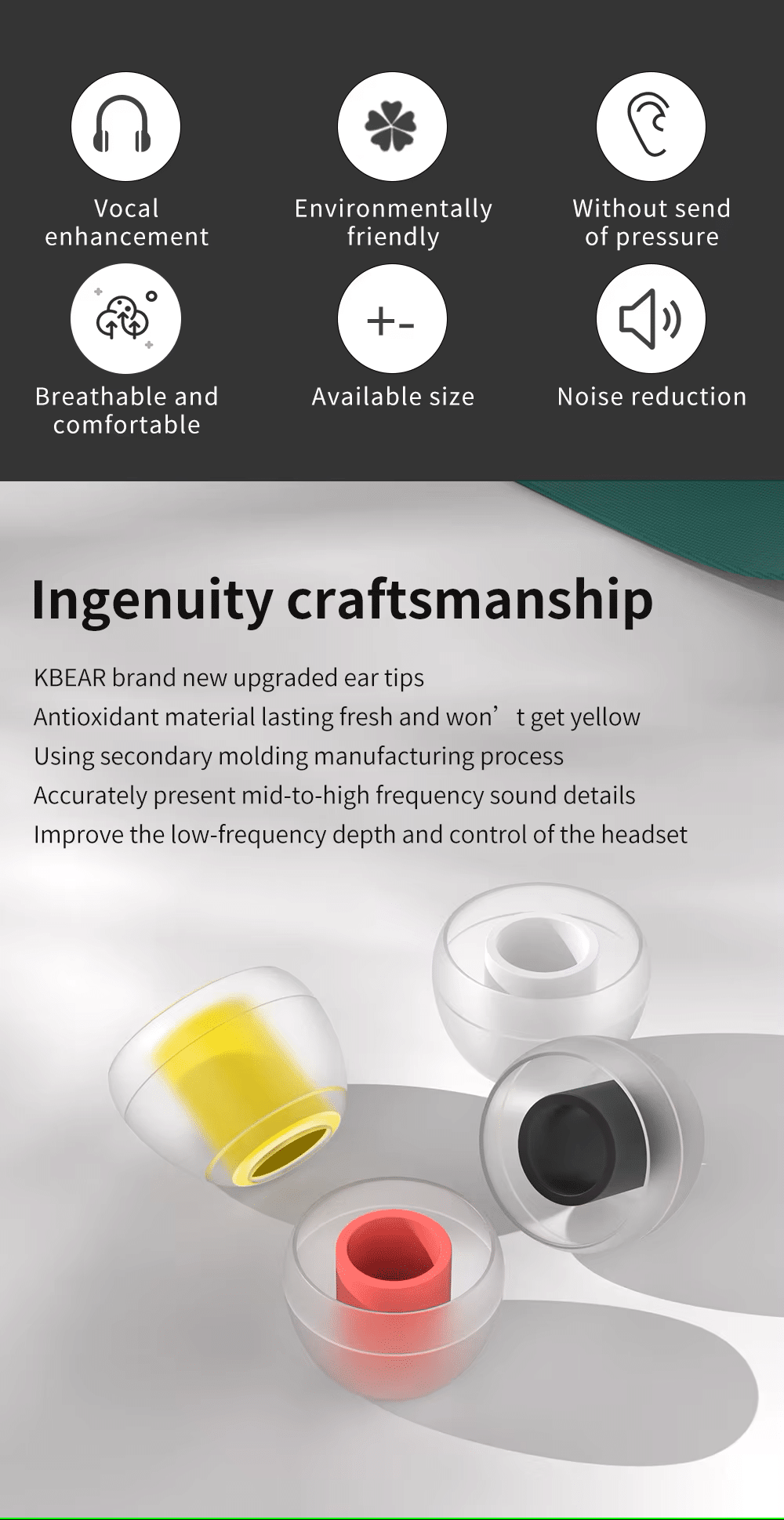 KBEAR 07 Silicone Eartips 1
