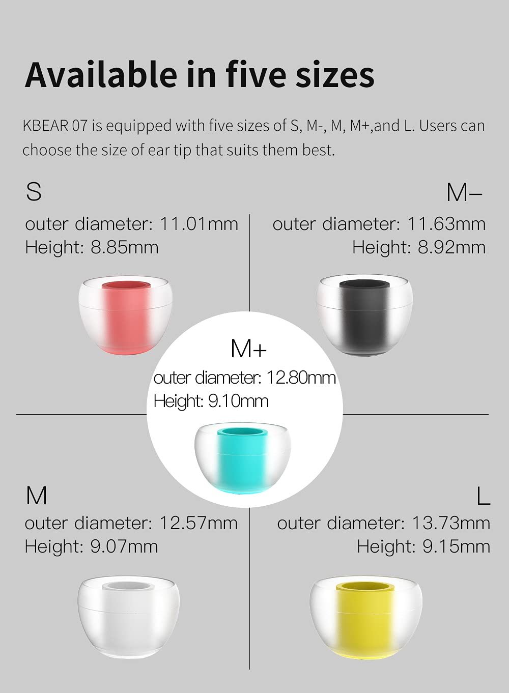 KBEAR 07 Silicone Eartips 2