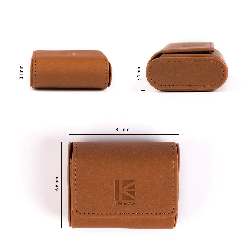 KBEAR High end Leather Earphone Case 2