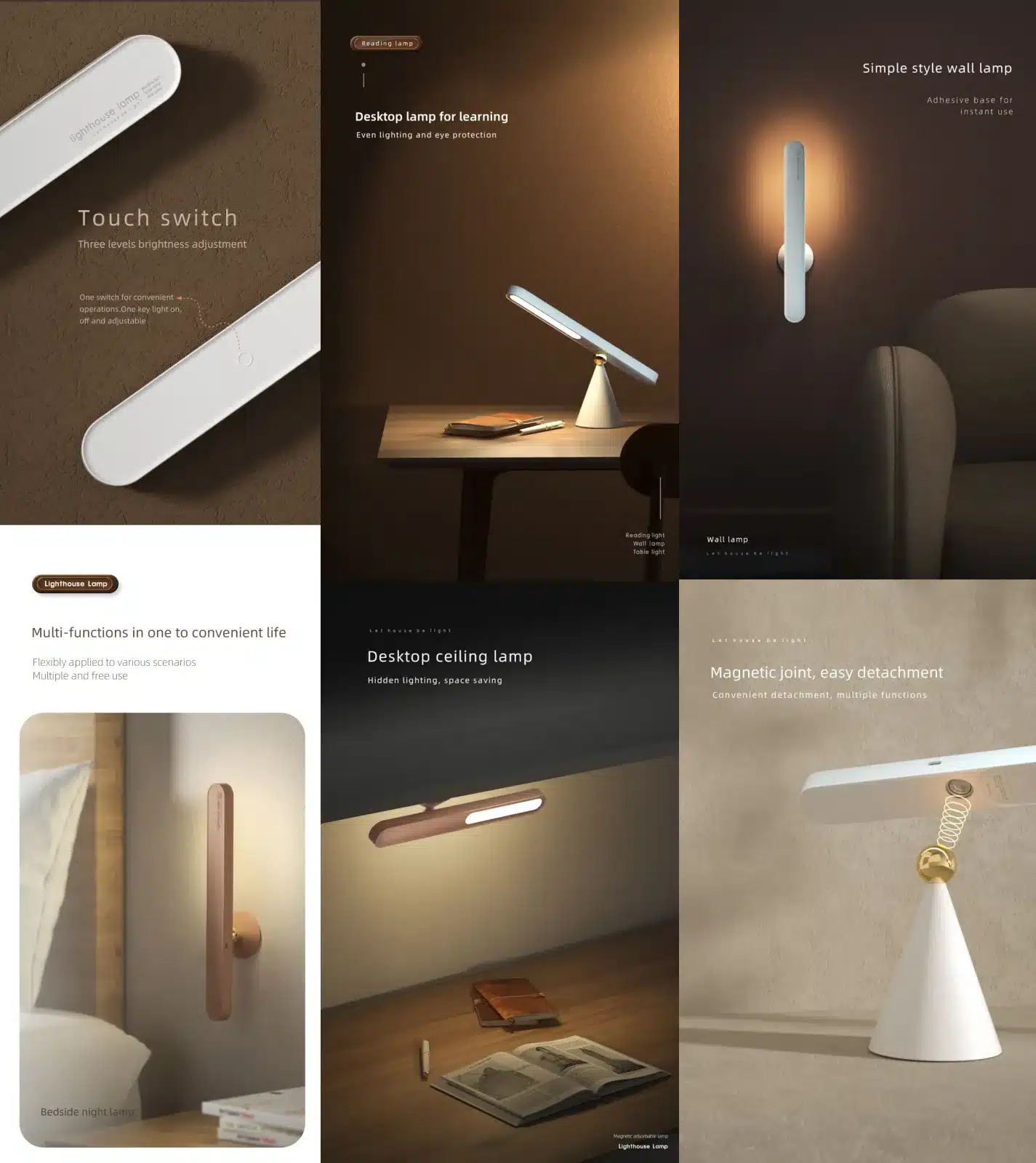 Lighthouse Lamp 3 in 1 Portable Table Wall Lamp 2