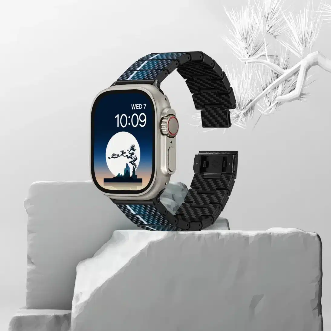 Pitaka Poetry of Things ChromaCarbon Band for iWatch Moon 2