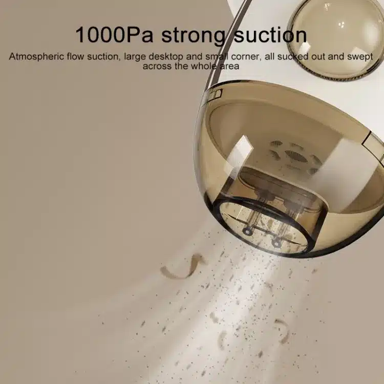 ROCK Battery Version 700PA Mini Desktop Handheld Vacuum Cleaner White 3