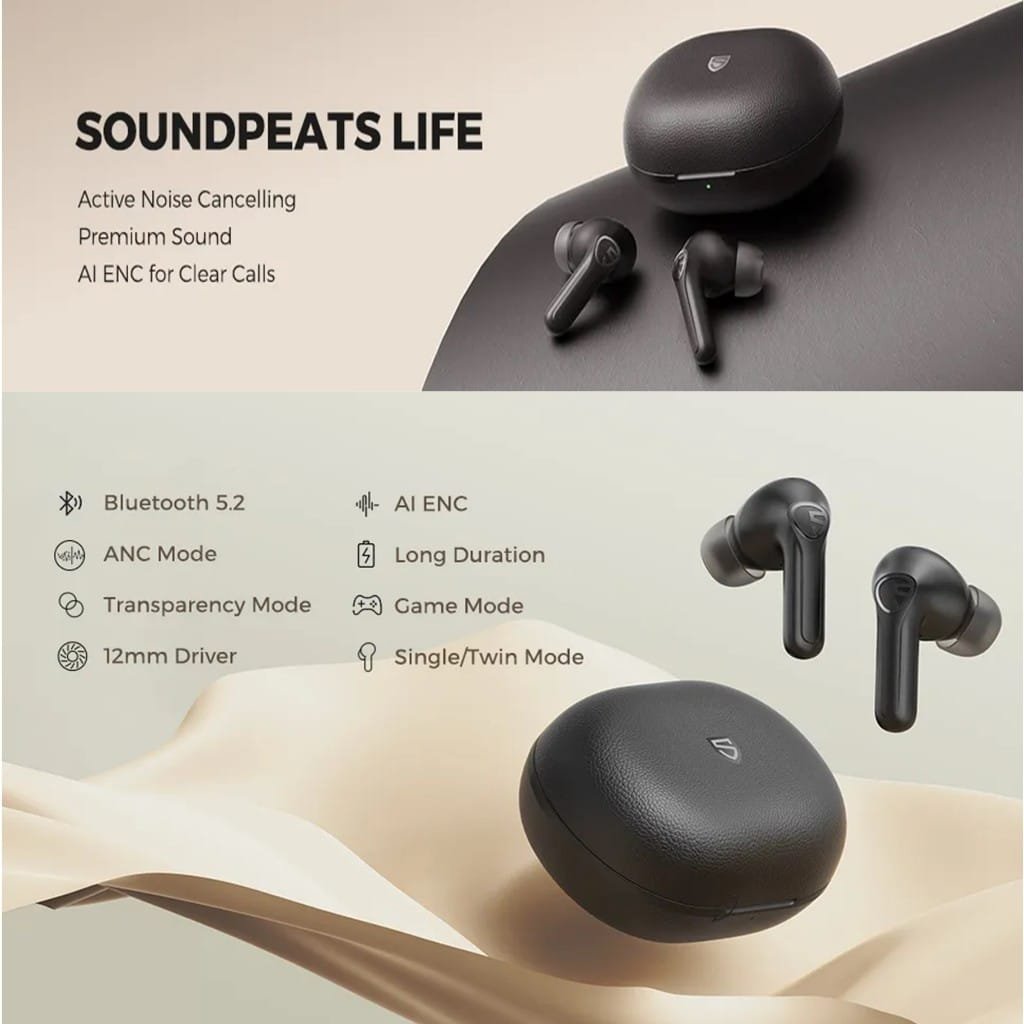 SoundPEATS Life Lite True Wireless Earbuds with Dual Mic and Gaming Mode 1