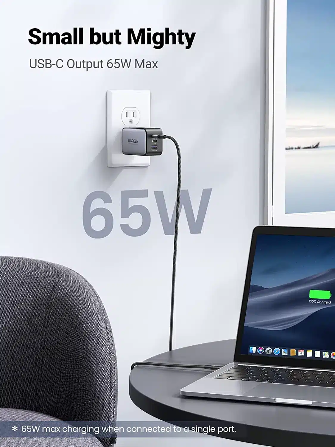 UGREEN GaN X 65W 3-Port PD Fast Charger 1 UGREEN GaN X 65W 3 Port PD Fast Charger 1