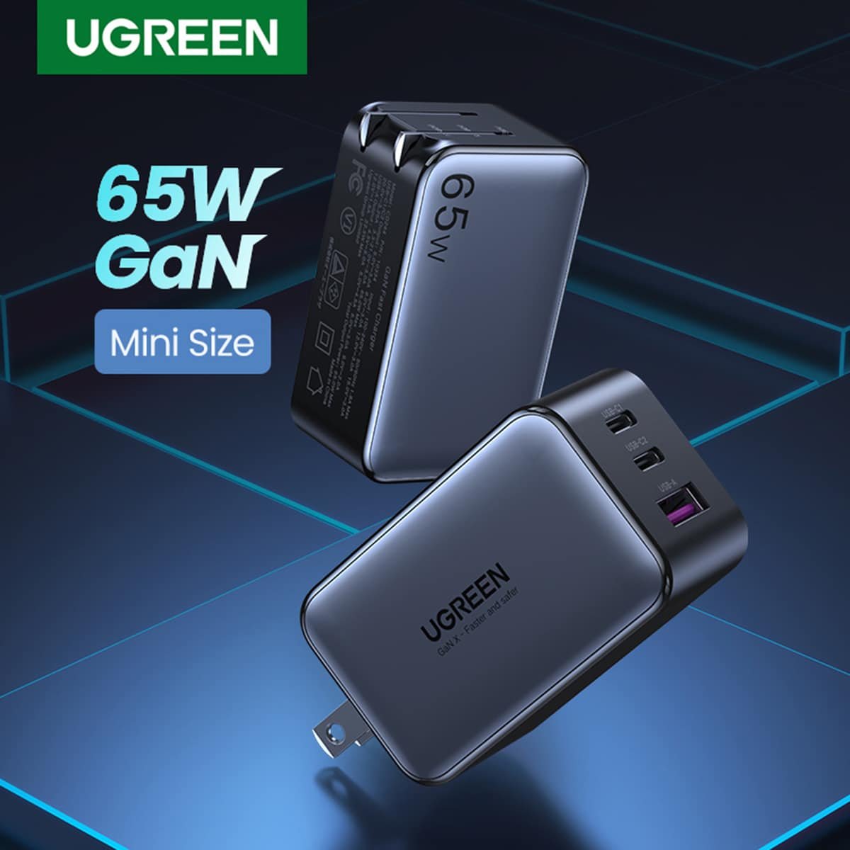 UGREEN GaN X 65W 3 Port PD Fast Charger 2