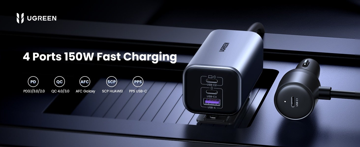 UGREEN PD 3.1 150W USB C Car Charger 35030