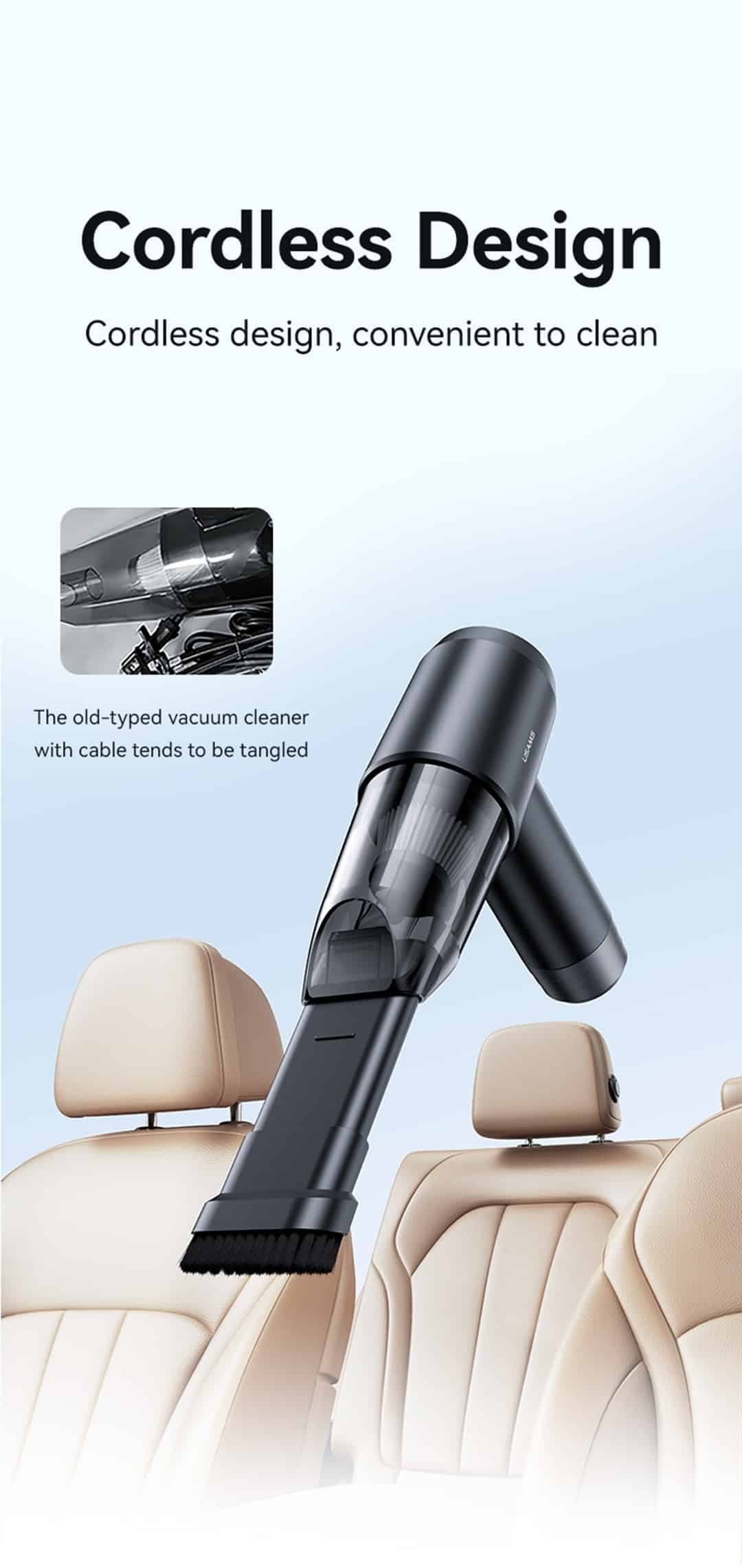 Usams ZB291 6 in 1 Cordless Handheld Car Vacuum Cleaner 1