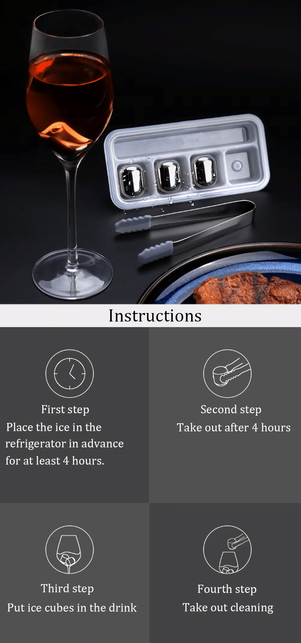 Xiaomi Circle Joy Ice Cube 4 Pcs 304 Stainless Steel Washable Recycle Use Fast Cooling Ice Maker 1