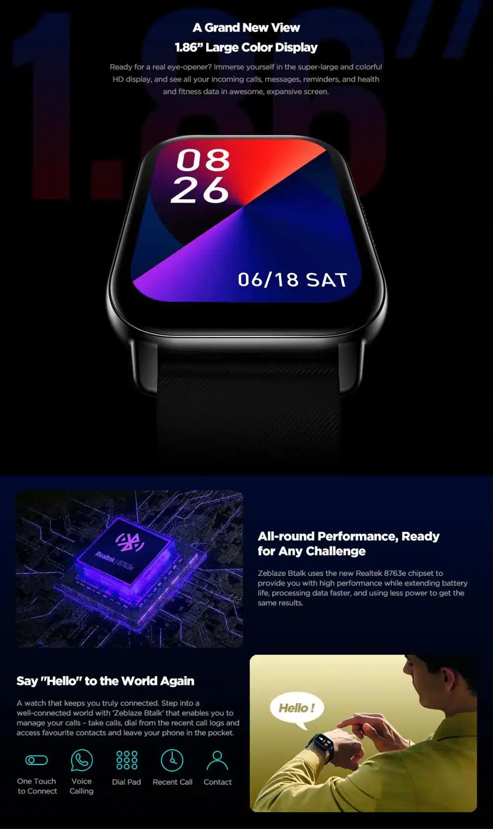 Zeblaze Btalk Calling Smart Watch 1