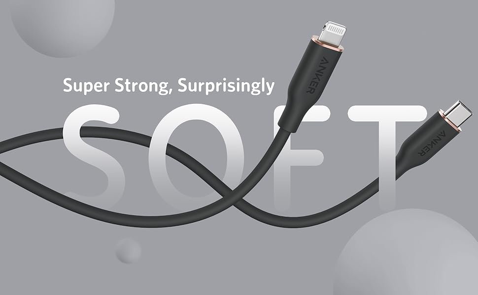 Anker 641 Powerline III Flow USB C to Lightning Cable 3ft 3