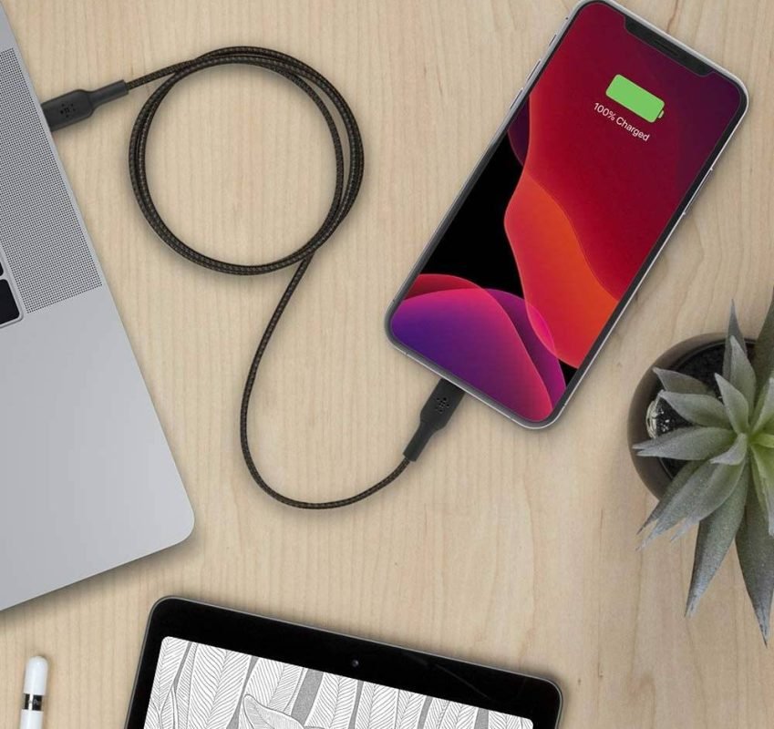 Belkin Braided USB C to Lightning Fast Charging Cable 3 1