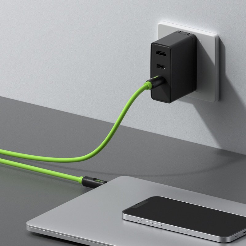 Hagibis 240W 8K@60Hz USB C to USB C Braided Cable 40Gbps USB 4 With LED Display 1