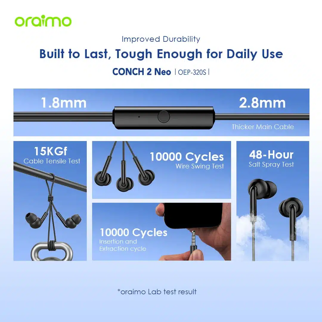 Oraimo Conch 2 Neo OEP 320S In Ear Wired 3.5mm Earphone 1