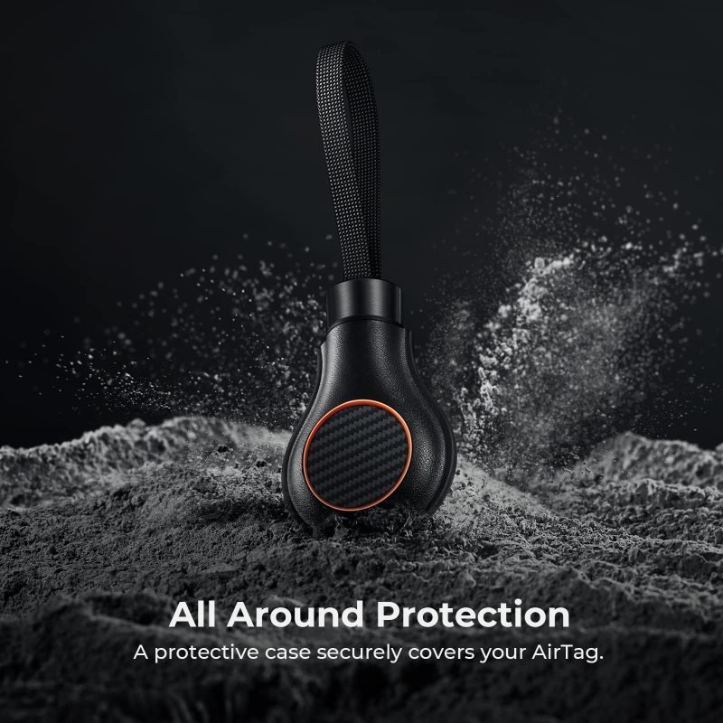 Pitaka Apple AirTag Case with Built in MFi USB C to Lightning Cable PitaTag for Cable 1