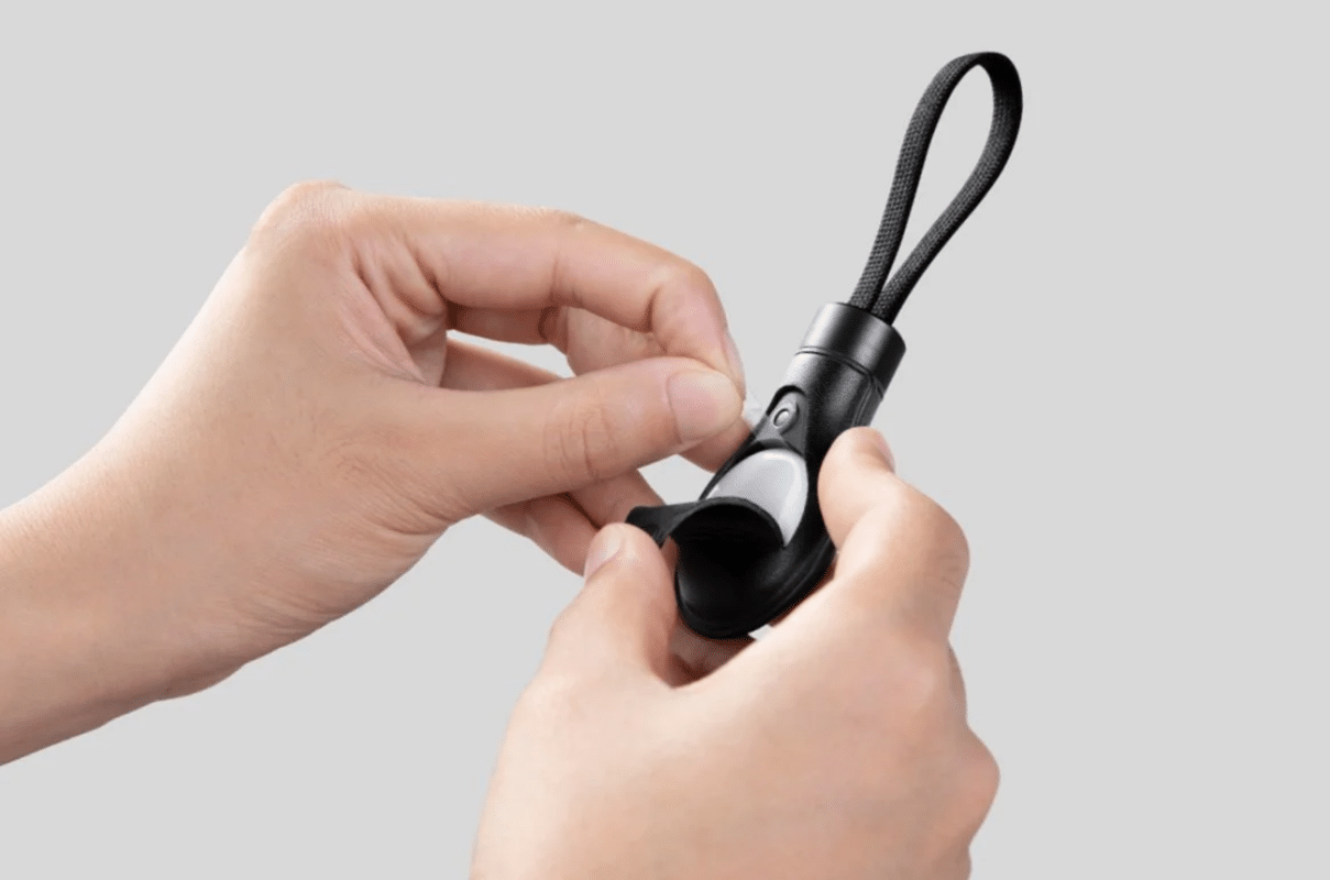 Pitaka Apple AirTag Case with Built in MFi USB C to Lightning Cable PitaTag for Cable 3