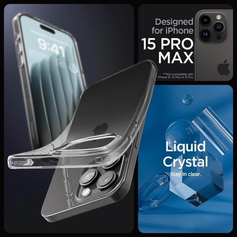 Spigen Crystal Flex TPU Protective Case for iPhone 15 Pro Max 1