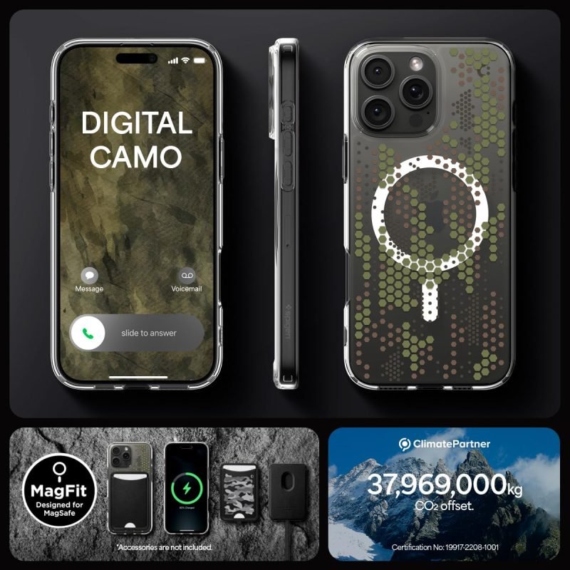 Spigen Ultra Hybrid MagFit Digital Camo Case for iPhone 16 Pro Max 1