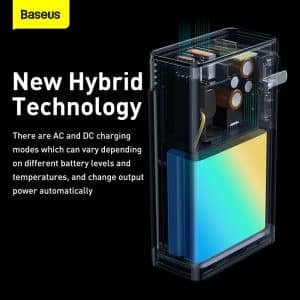 baseus power station 4 hybrid gan power bank adaptor 10000mah 87w cn black type c to type c 100w 4