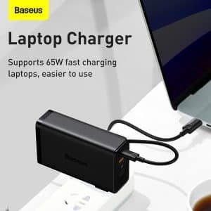 baseus power station 4 hybrid gan power bank adaptor 10000mah 87w cn black type c to type c 100w 6