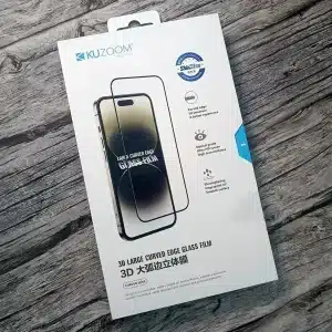 KUZOOM iPhone 17 Pro 17 Pro Max 3D Large Curved EDGE Glass Film 2