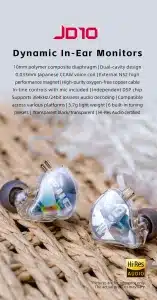 FiiO JD10 Dynamic In Ear Monitors