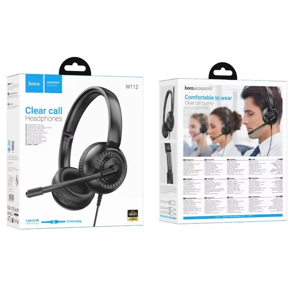 Hoco W112 Wired Headphone 1 Hoco W112 Wired Headphone