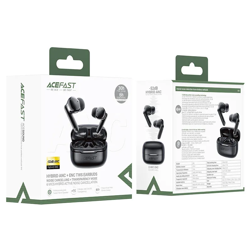 ACEFAST W5 Hybrid ANC ENC TWS Earbuds 1