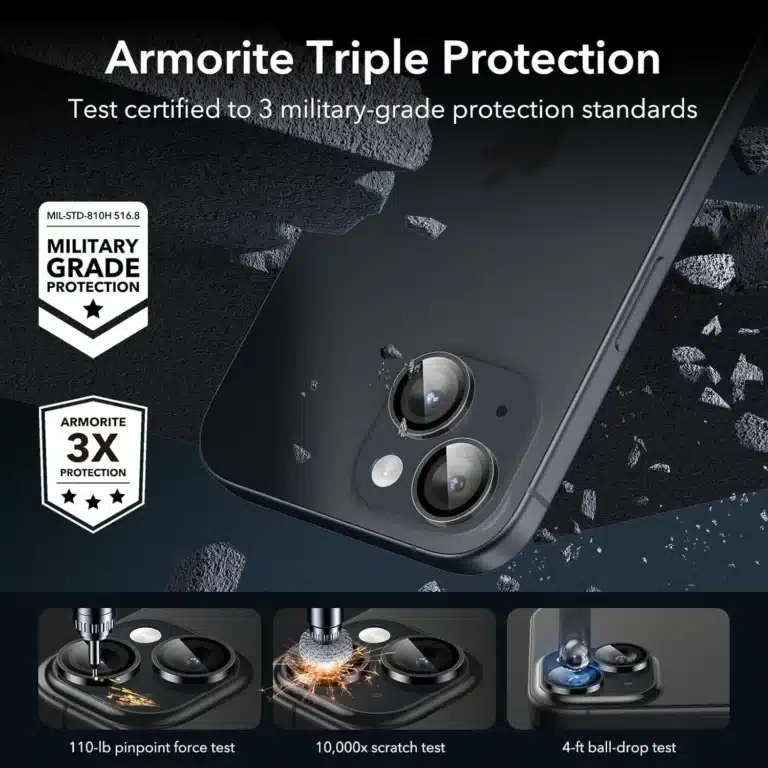 ESR Armorite Camera Lens Protectors for iPhone 15 Pro 15 Pro Max – Chromatic 1