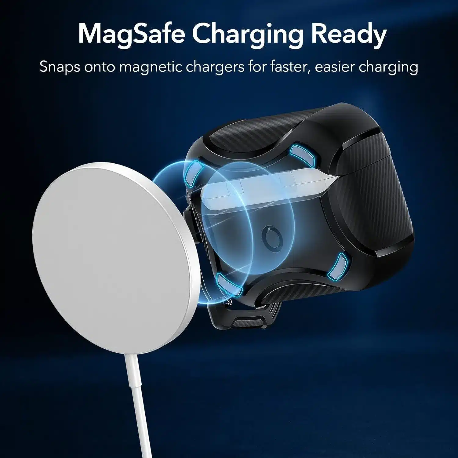 ESR Cyber Armor with HaloLock Magnetic Tough Case for AirPods Pro 2 2