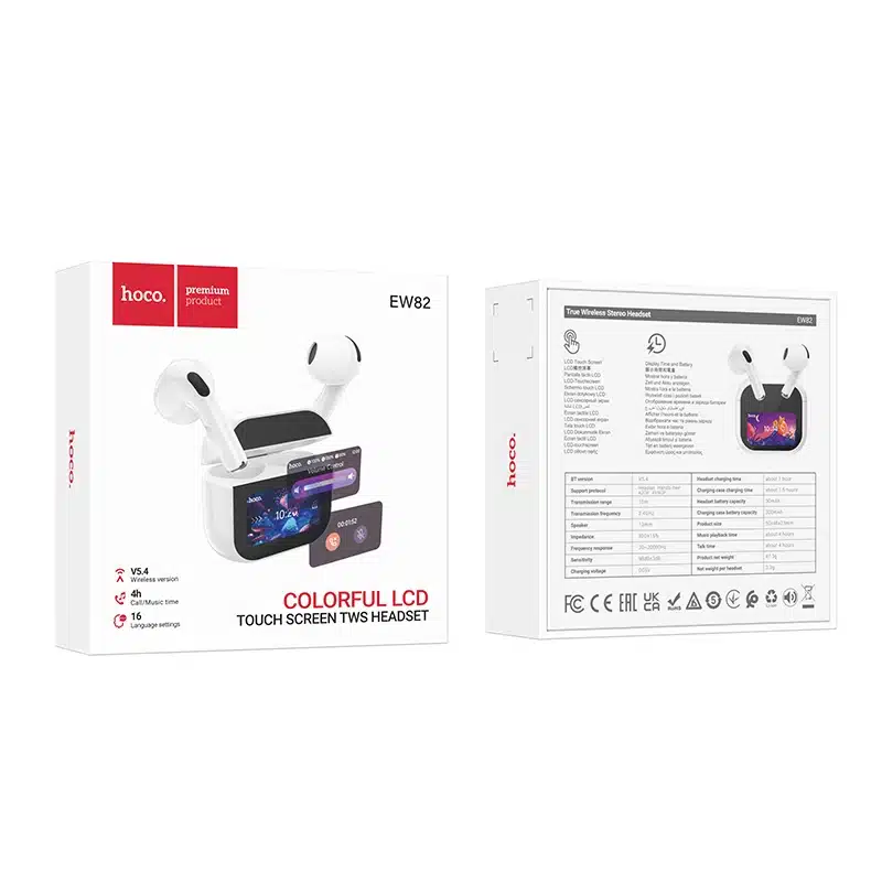 Hoco EW82 Sparkle True Wireless Touch Screen Bluetooth Earbuds 1 Hoco EW82 Sparkle True Wireless Touch Screen Bluetooth Earbuds 1