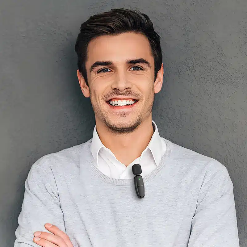 Hoco L15 Dual Mic Wireless Microphone Type C Lightning 2 in 1 Plug 3