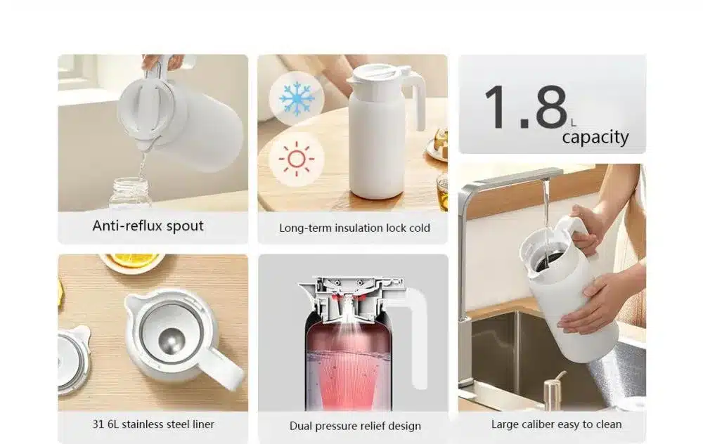 Xiaomi Mijia Thermos Cup 1.8L Stainless Steel Vacuum Cup