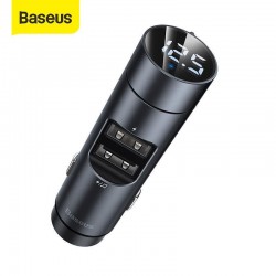 Baseus 18W Dual USB Car Wireless MP3 Charger – Silver