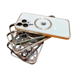 Metallic Transparent Magsafe Case With Full Metal Camera Protector