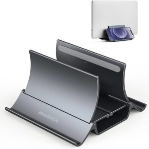 MOMAX Laptop Vertical Stand Gravity Auto Shrink Laptop Holder for Desk KH17 1 1