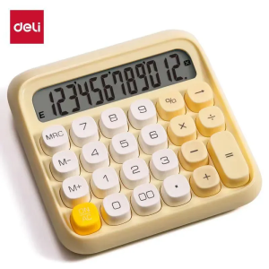Deli TE36 Mechanical Calculator 12 Digit Large LCD Display Desktop Calculator 4