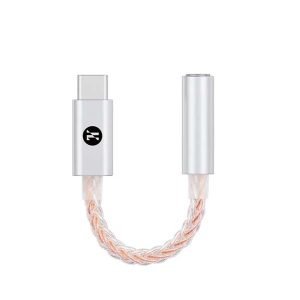 JCALLY JM11 Type C To 3.5mm 8 Core Gold Silver Cable DAC Dongle 4