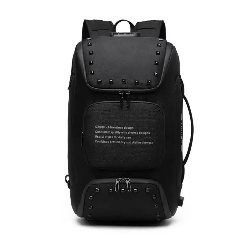 Ozuko 9284 Multifunctional Capacity Waterproof Anti-Theft Laptop Backpack (3) Ozuko 9284 Multifunctional Capacity Waterproof Anti Theft Laptop Backpack 3