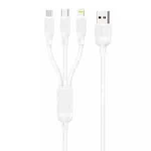 Foneng X80 1.2m 3 in 1 USB to USB C Lightning Micro USB Cable 1 1